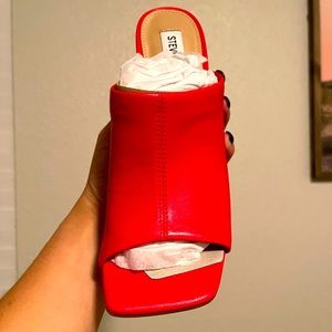 Steve Madden Red Leather Lexia Heels